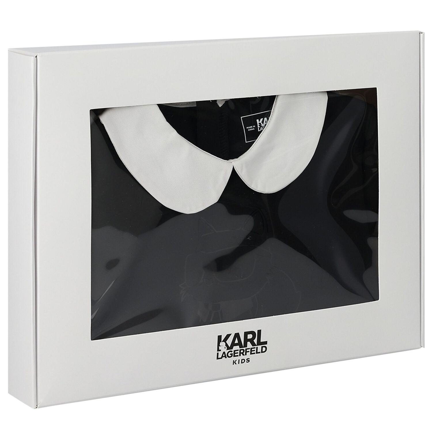 Younger Girls Black & White Ikonik Choupette Dress, 1, hi-res image number null