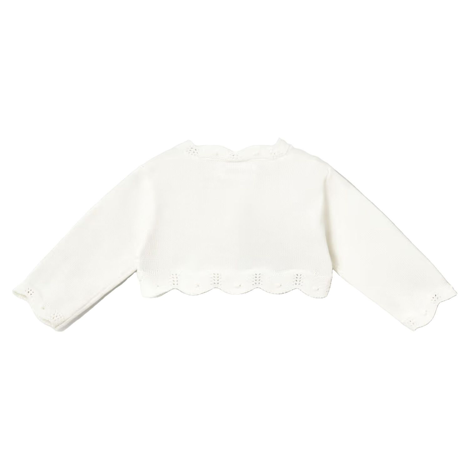 Baby Girls Ivory Knitted Cardigan , 2, hi-res