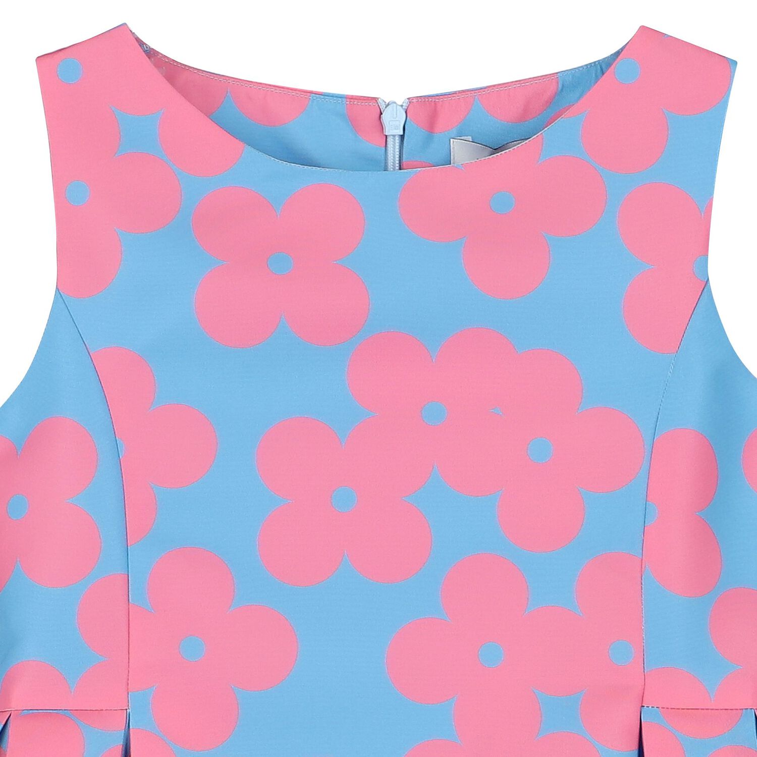 Girls Blue & Pink Floral Dress, 1, hi-res image number null