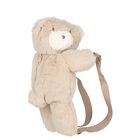Girls Beige Teddy Bear Backpack, 1, hi-res