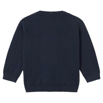 Younger Boys Navy Blue Knitted Jumper