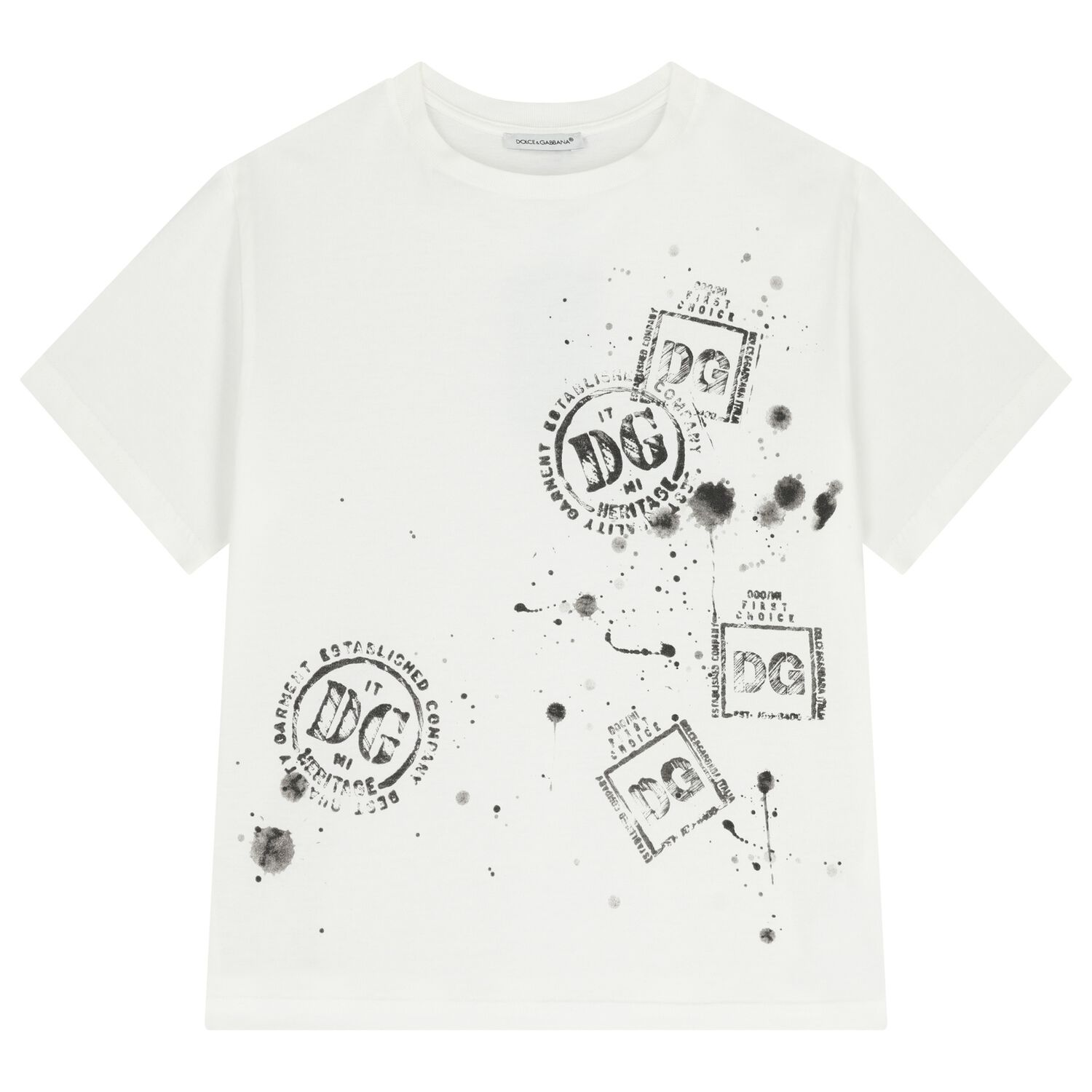 Boys White Logo T-Shirt, 1, hi-res