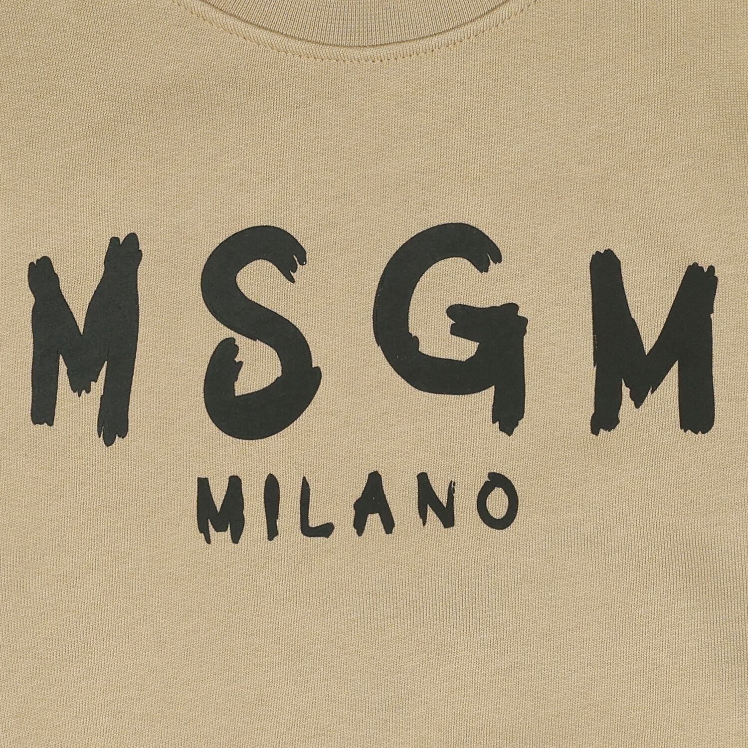 Beige & Black Logo Sweatshirt, 2, hi-res