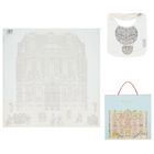 Chateau Choux Carr&eacute; Swaddle & Bib Gift Set, 1, hi-res