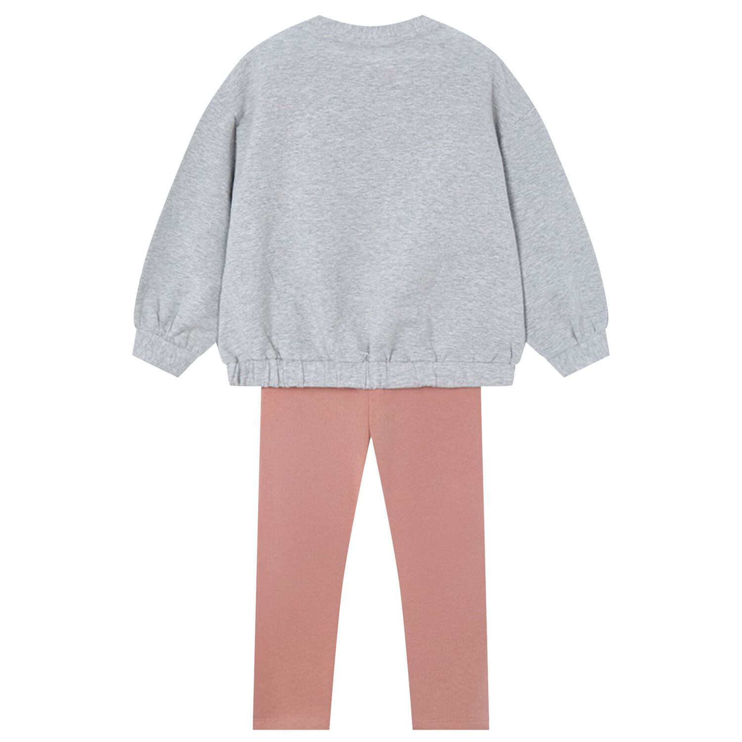 Girls Grey & Pink Bow Leggings Set, 3, hi-res image number null