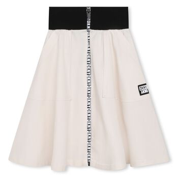 Girls Ivory Logo Skirt