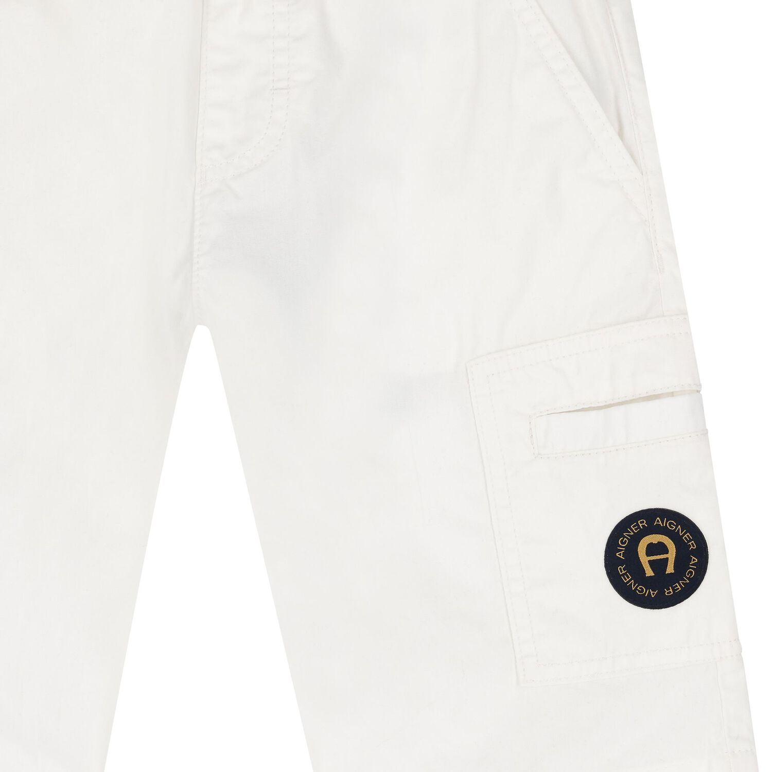 Boys White Logo Shorts, 1, hi-res