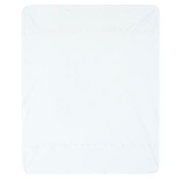 Baby Girls White Floral Blanket