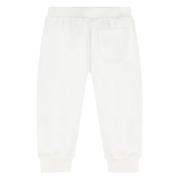 Younger White Teddy Bear Logo Joggers