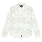Boys White Logo Shirt, 1, hi-res