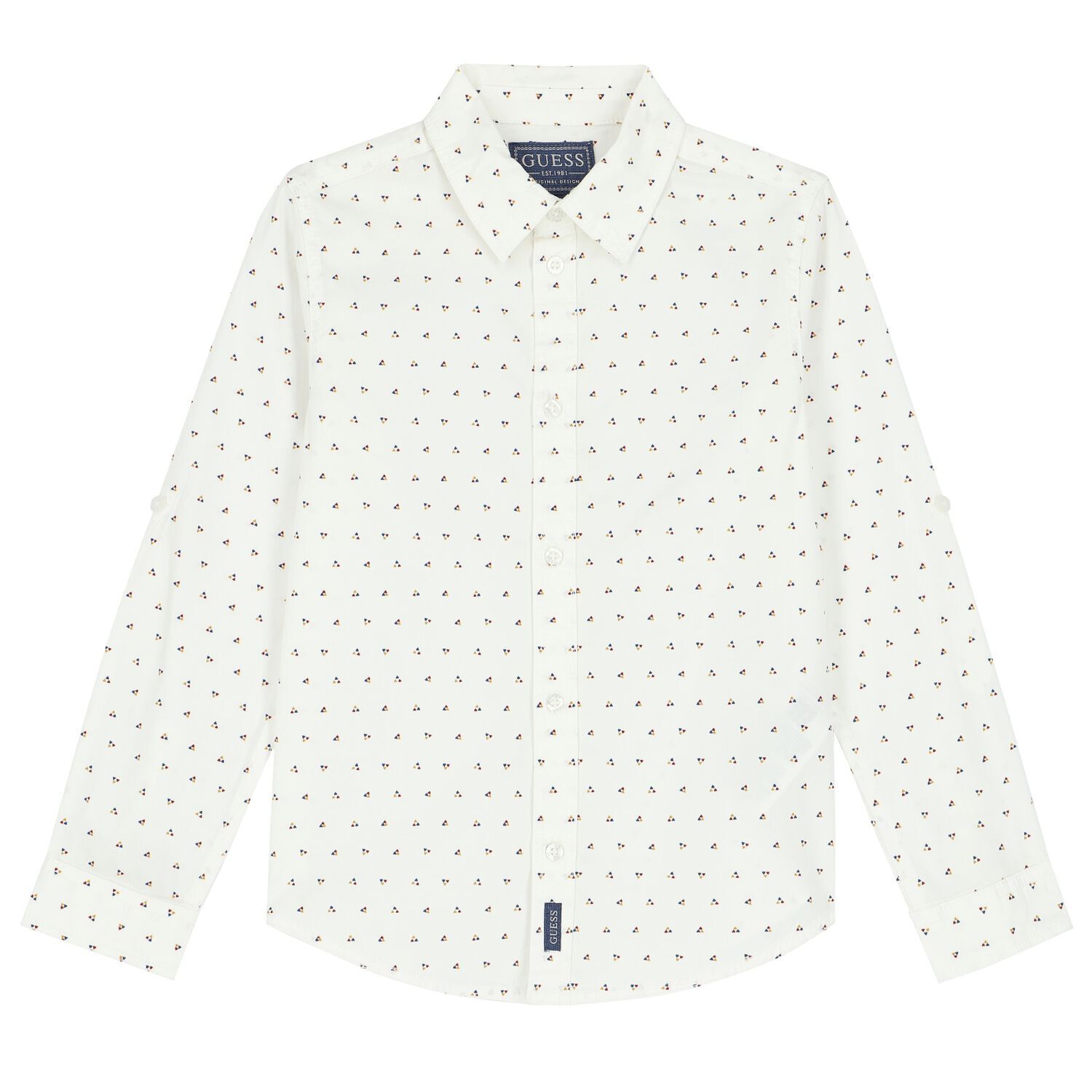 Boys White Logo Shirt, 1, hi-res image number null