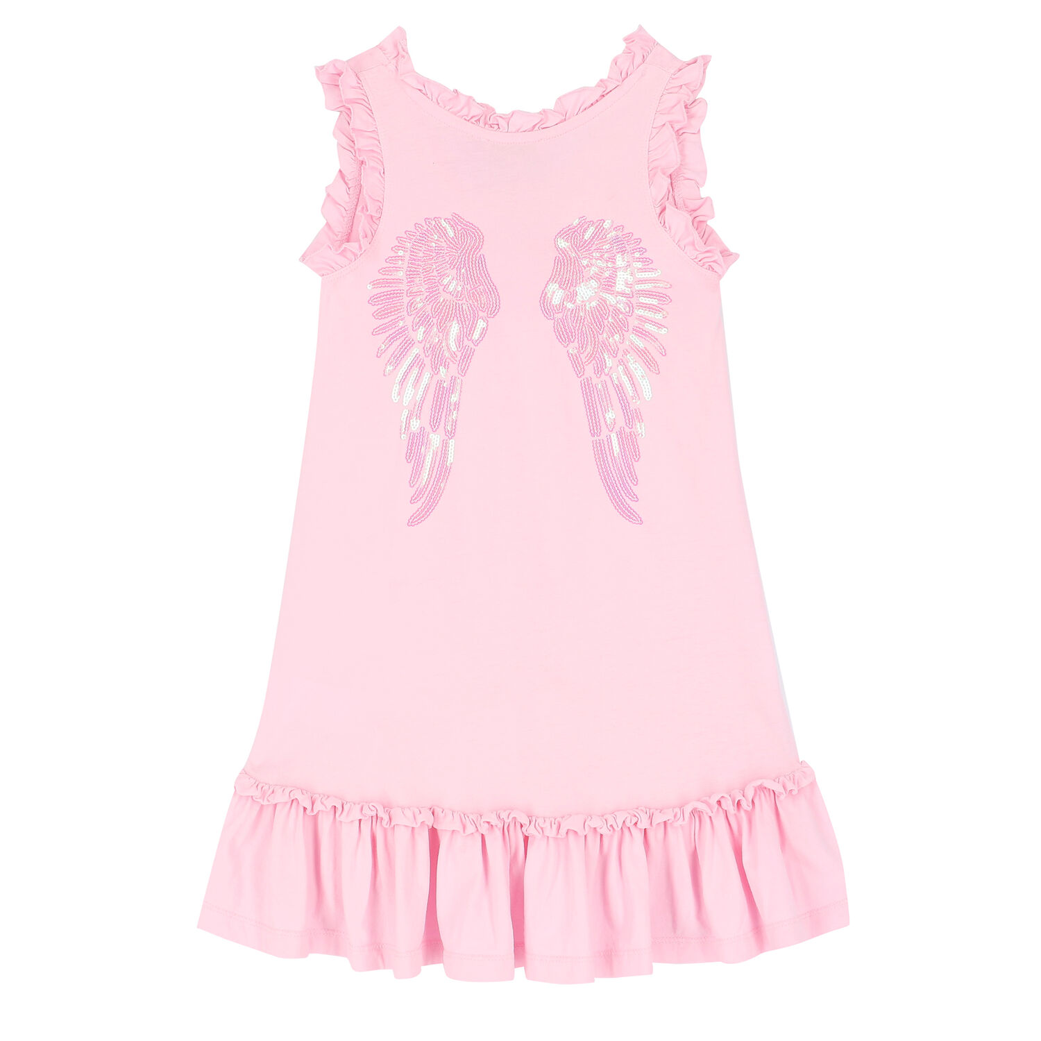Girls Pink Sequin Dress, 1, hi-res