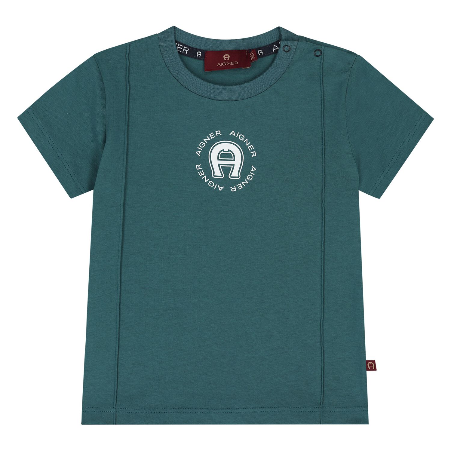 Younger Boys Green Logo T-Shirt, 1, hi-res