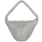 Silver Embellished Rhinestones Bag, 1, hi-res