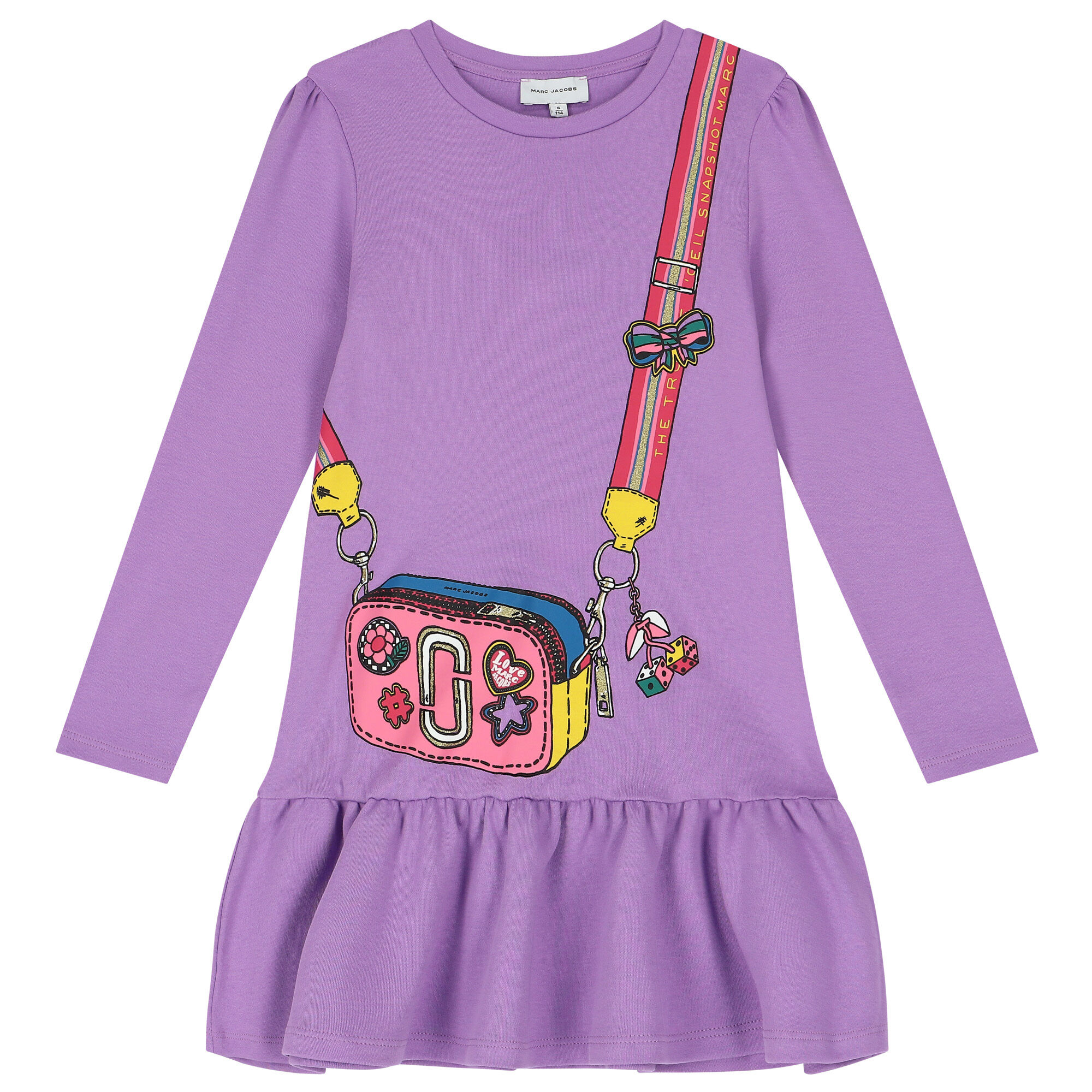 MARC JACOBS Girls Purple Logo Bag Dress Junior Couture Bahrain