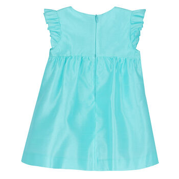 Baby Girls Blue Ruffled Dress