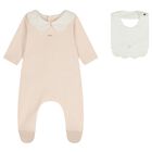 Baby Girls Pink & White Logo Babygrow Gift Set, 1, hi-res