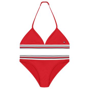 Girls Red Logo Bikini