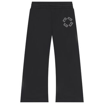 Girls Black Logo Joggers
