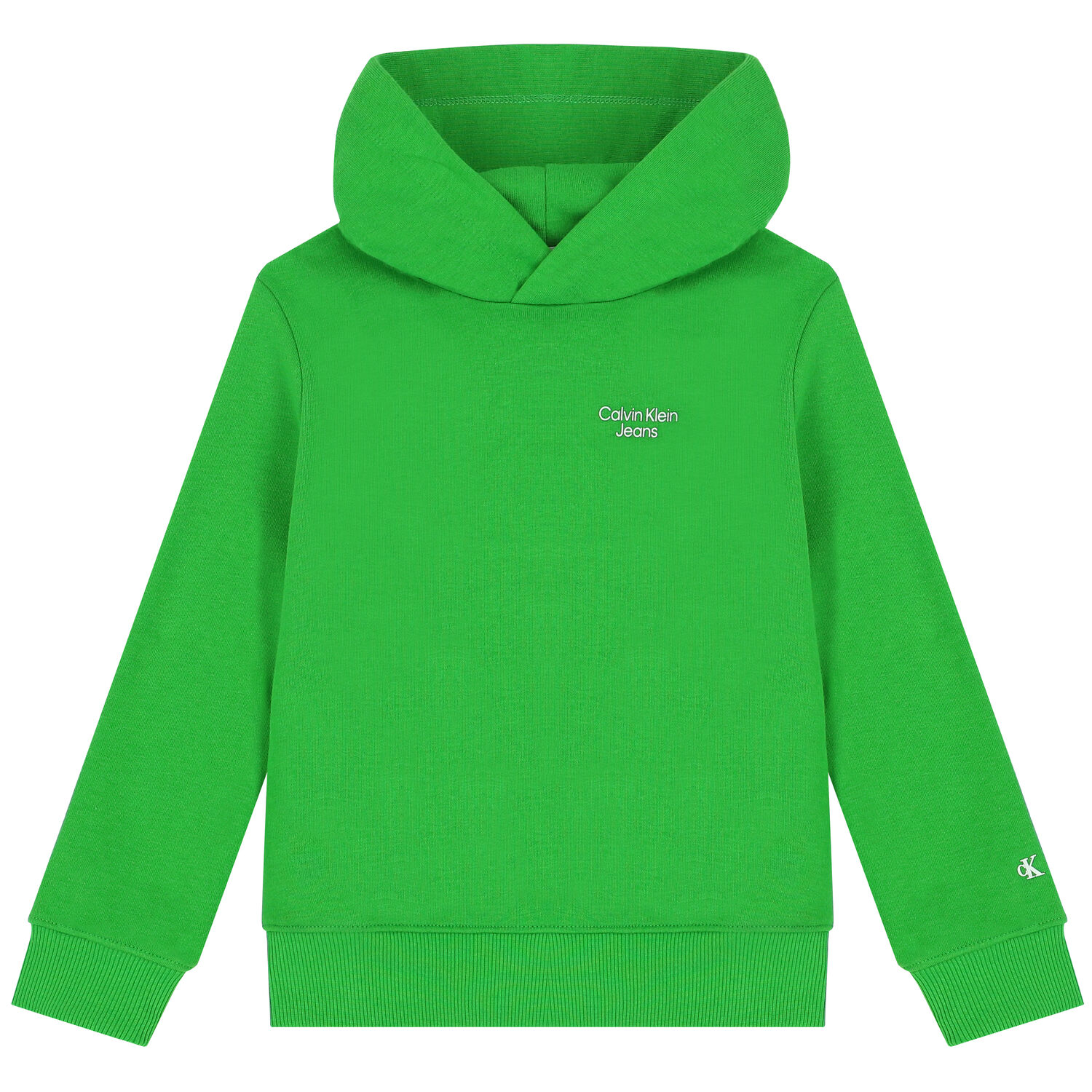Boys Green Logo Hooded Top, 1, hi-res image number null