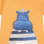 Younger Boys Orange Hippo T-Shirt, 3, hi-res