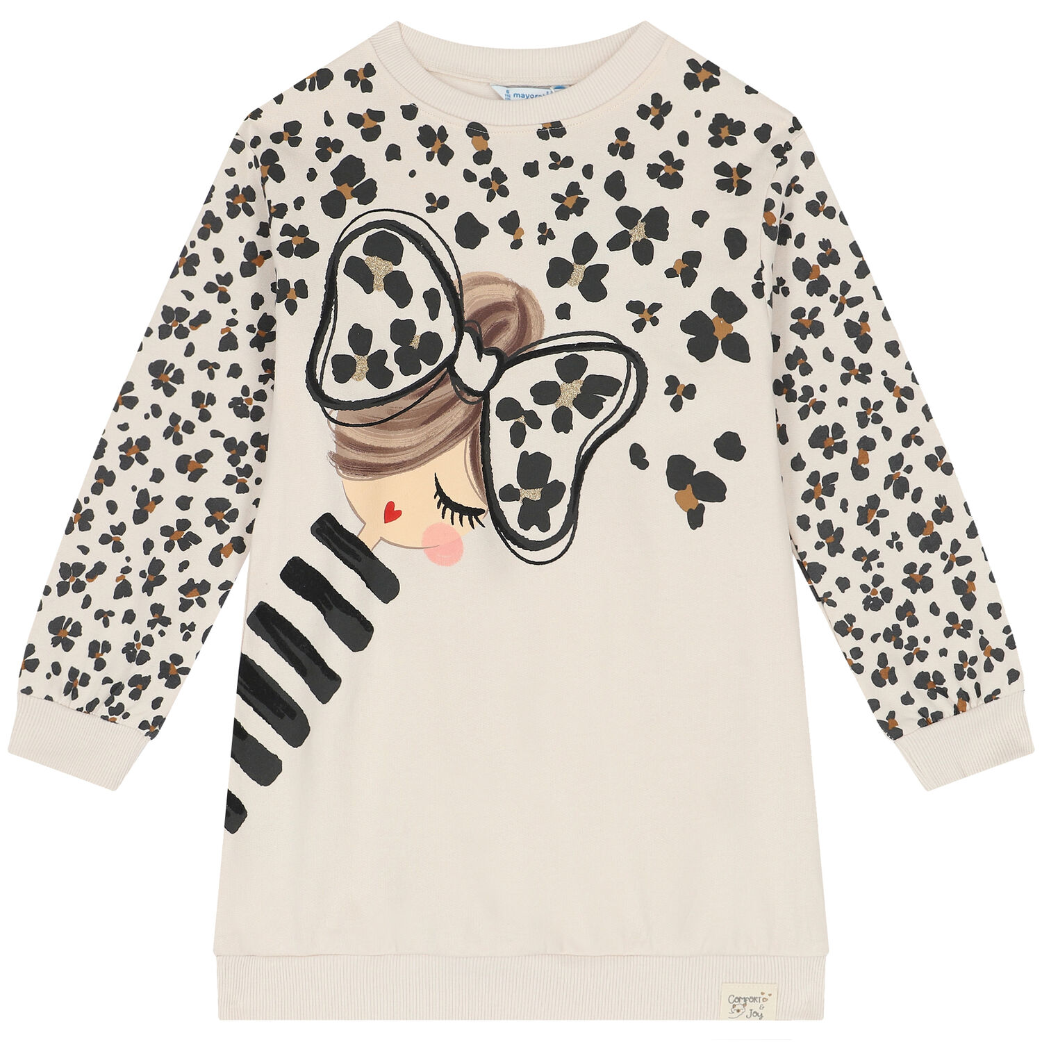 Mayoral Girls Ivory Sweatshirt Dress | Junior Couture USA