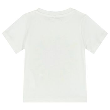 Younger Girls White Sun T-Shirt