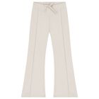 Girls Beige Flared Leggings, 1, hi-res