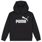 Girls Black Logo Hooded Top, 1, hi-res