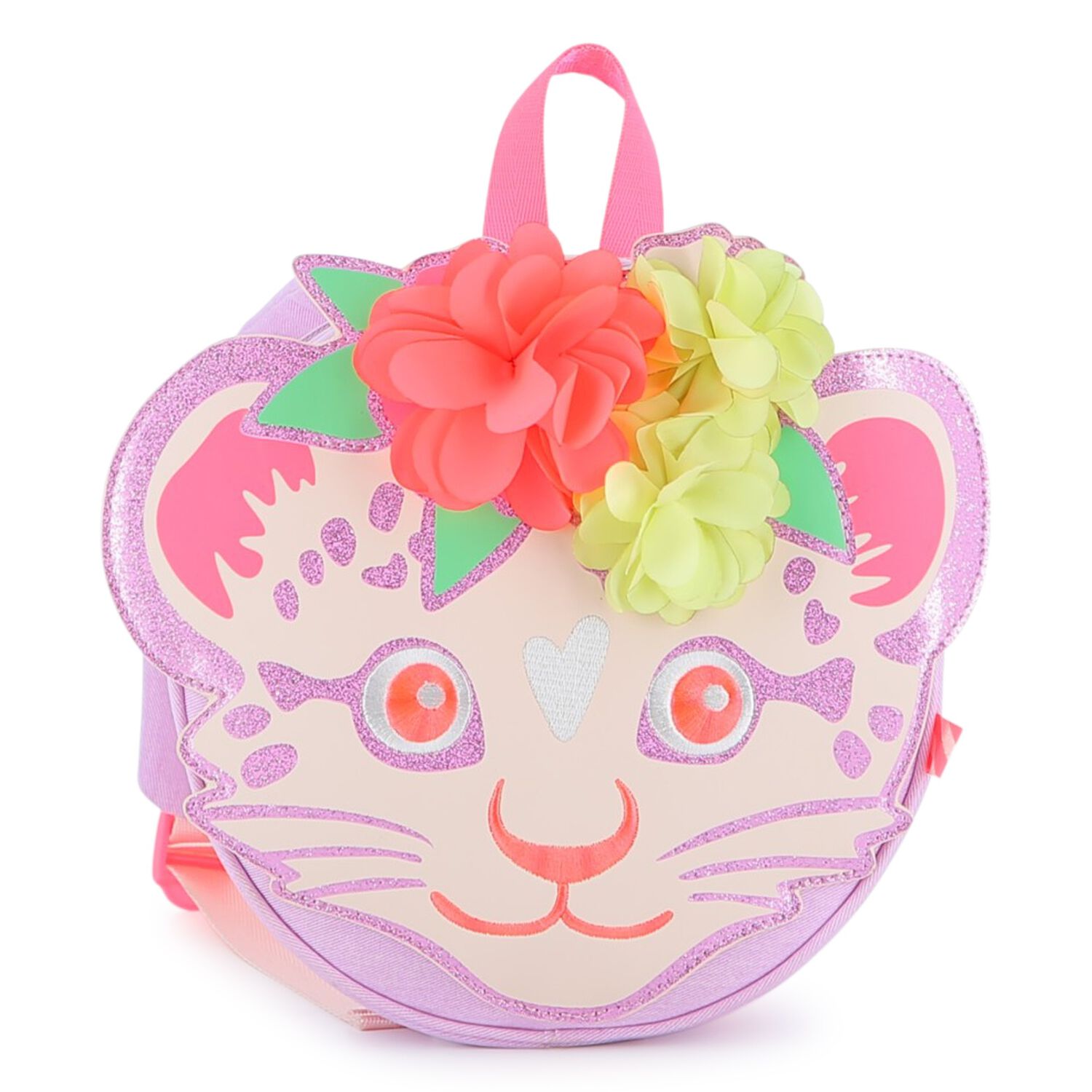 Younger Girls Pink & Lilac Cheetah Backpack, 1, hi-res