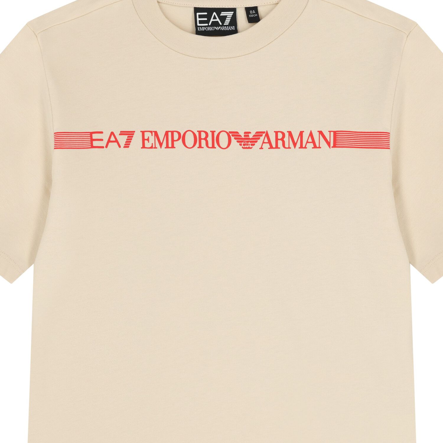 Boys Beige Logo T-Shirt, 2, hi-res