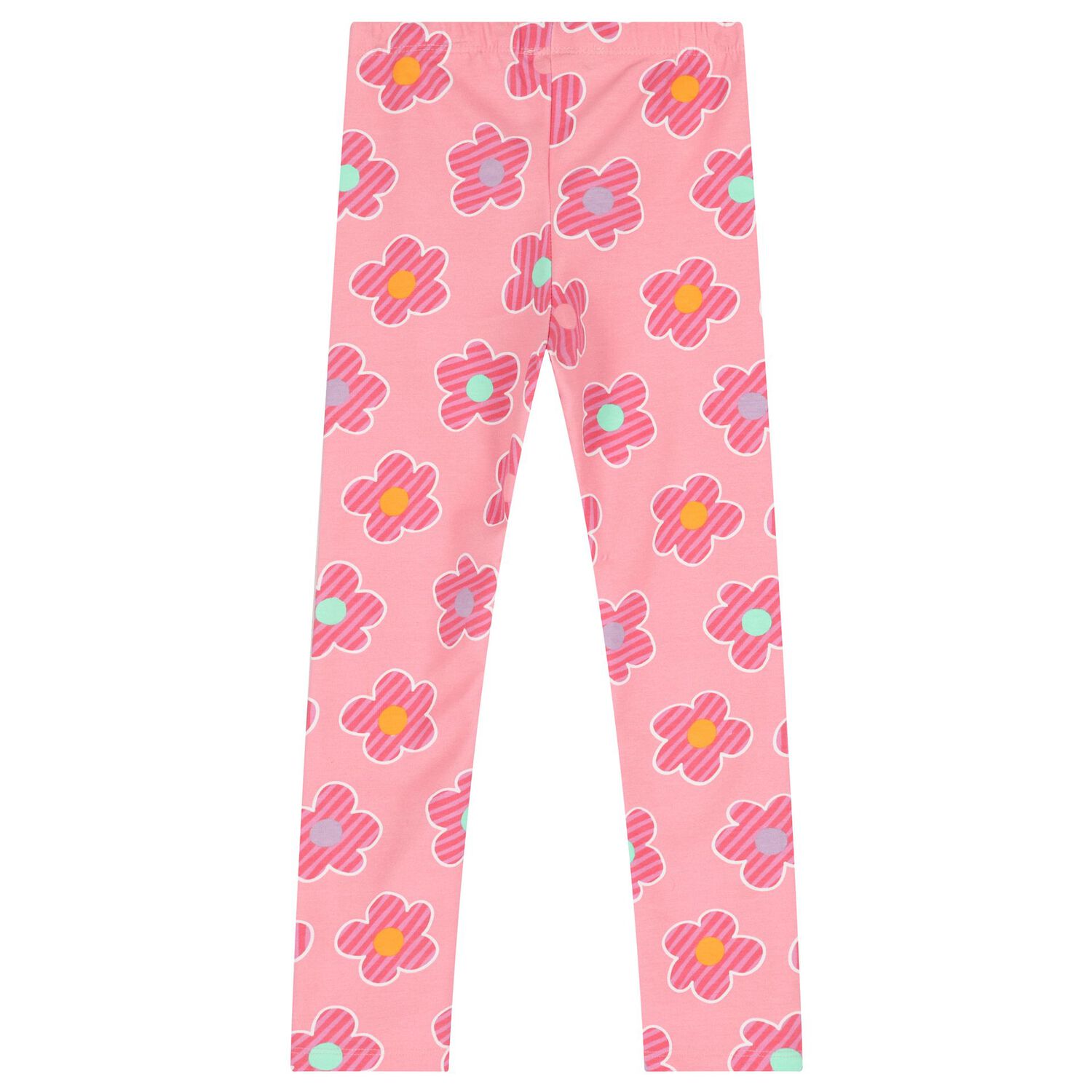 Girls Pink Floral & Fleece Leggings Set, 1, hi-res image number null