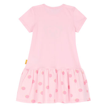 فستان بشعار تيدي باللون الوردي 