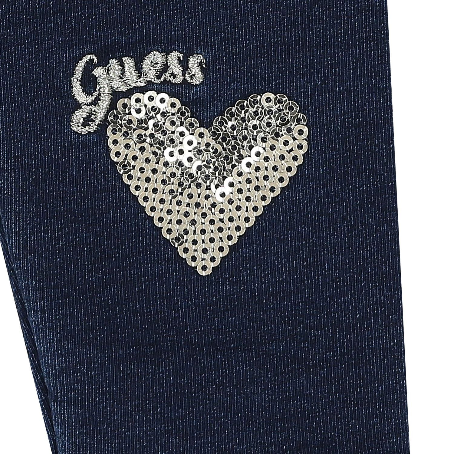 Baby Girls Pink & Navy Blue Heart Leggings Set, 1, hi-res
