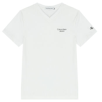 Boys White Logo T-Shirt