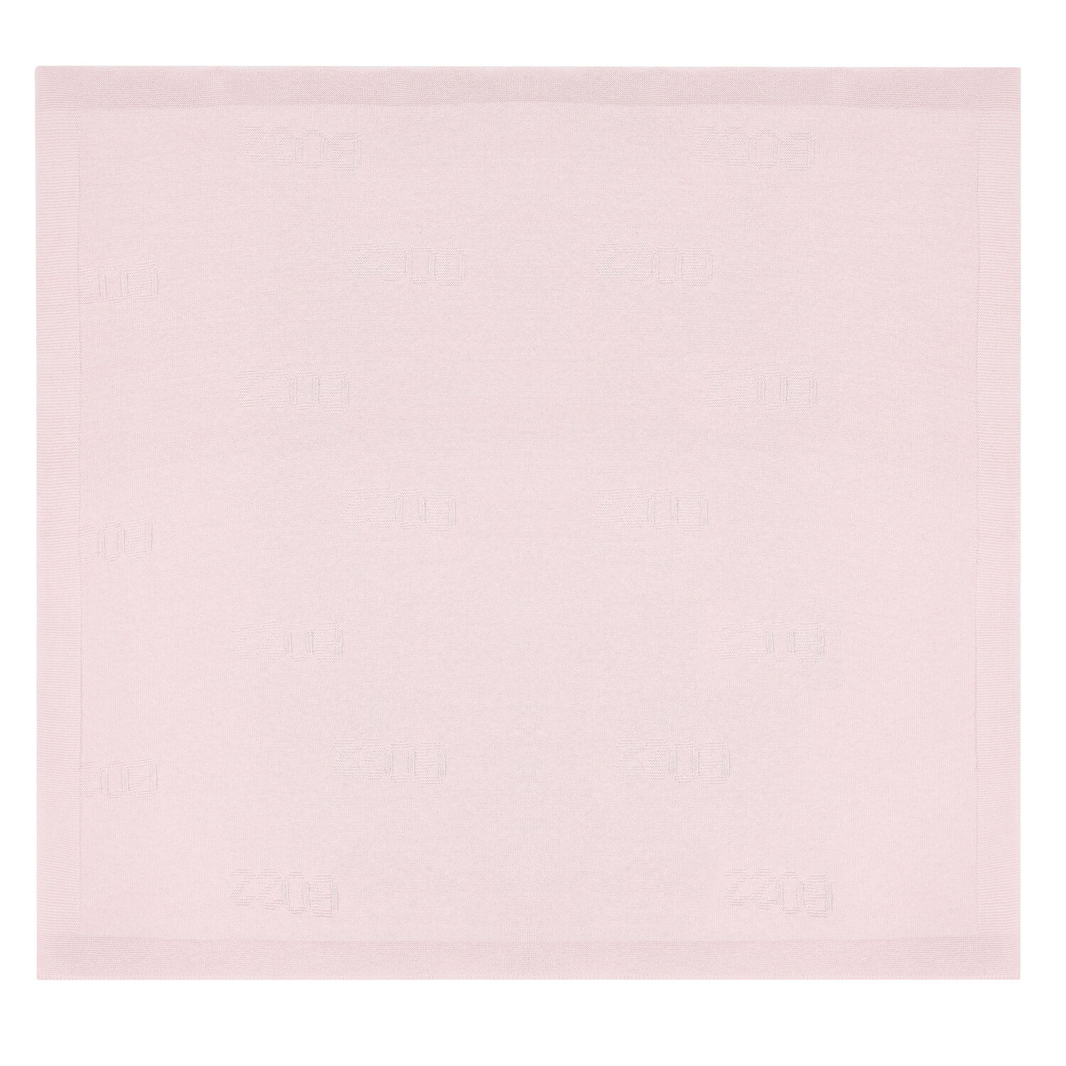 بطانية محبوكة بالشعار باللون الوردى للبنات, 1, hi-res