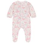 Baby Girls White & Pink Floral Babygrow Set, 1, hi-res