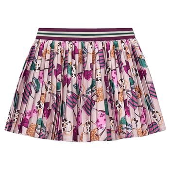 Girls Multi-Coloured Pleated Skirt