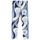 Girls Blue Logo Swirl Leggings Set, 1, hi-res