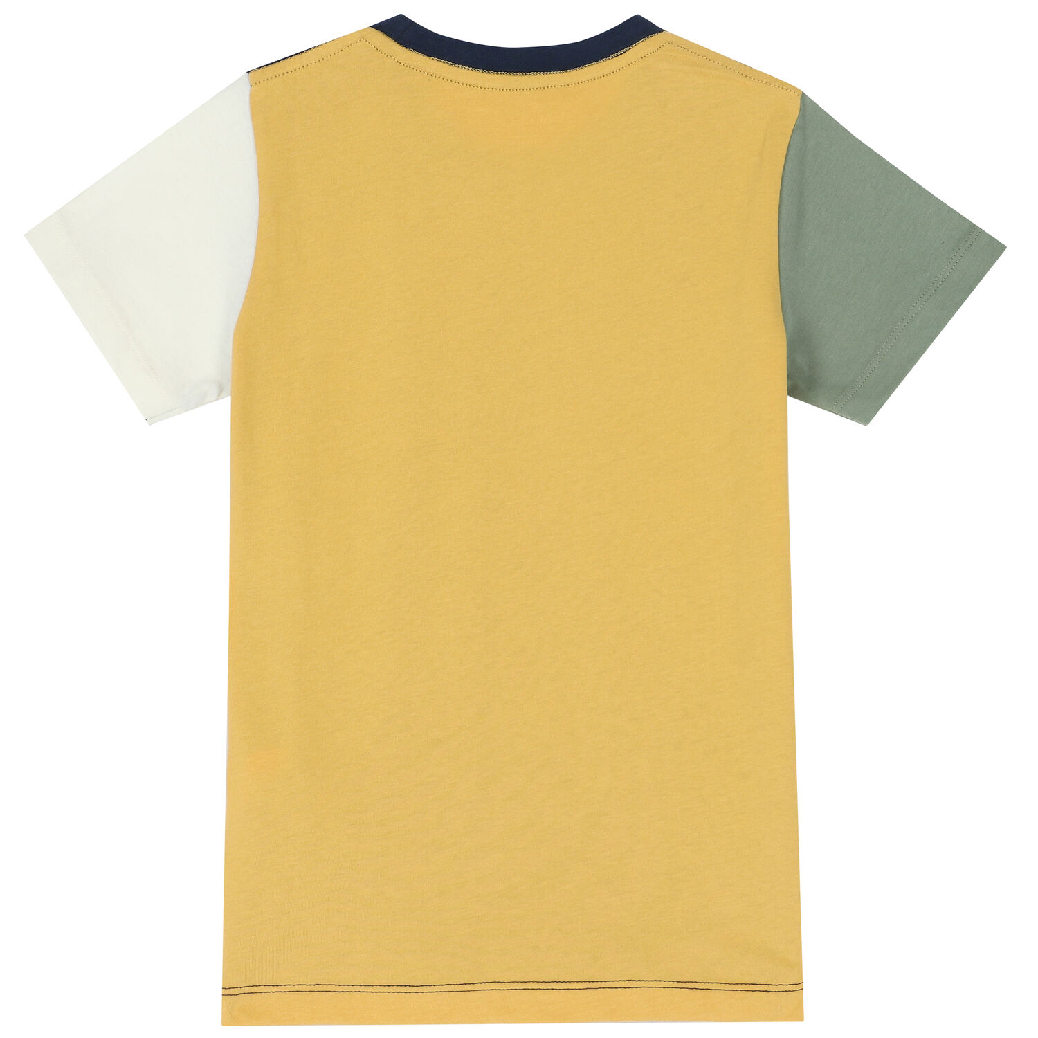 Boys Navy & Yellow Logo T-Shirt, 1, hi-res