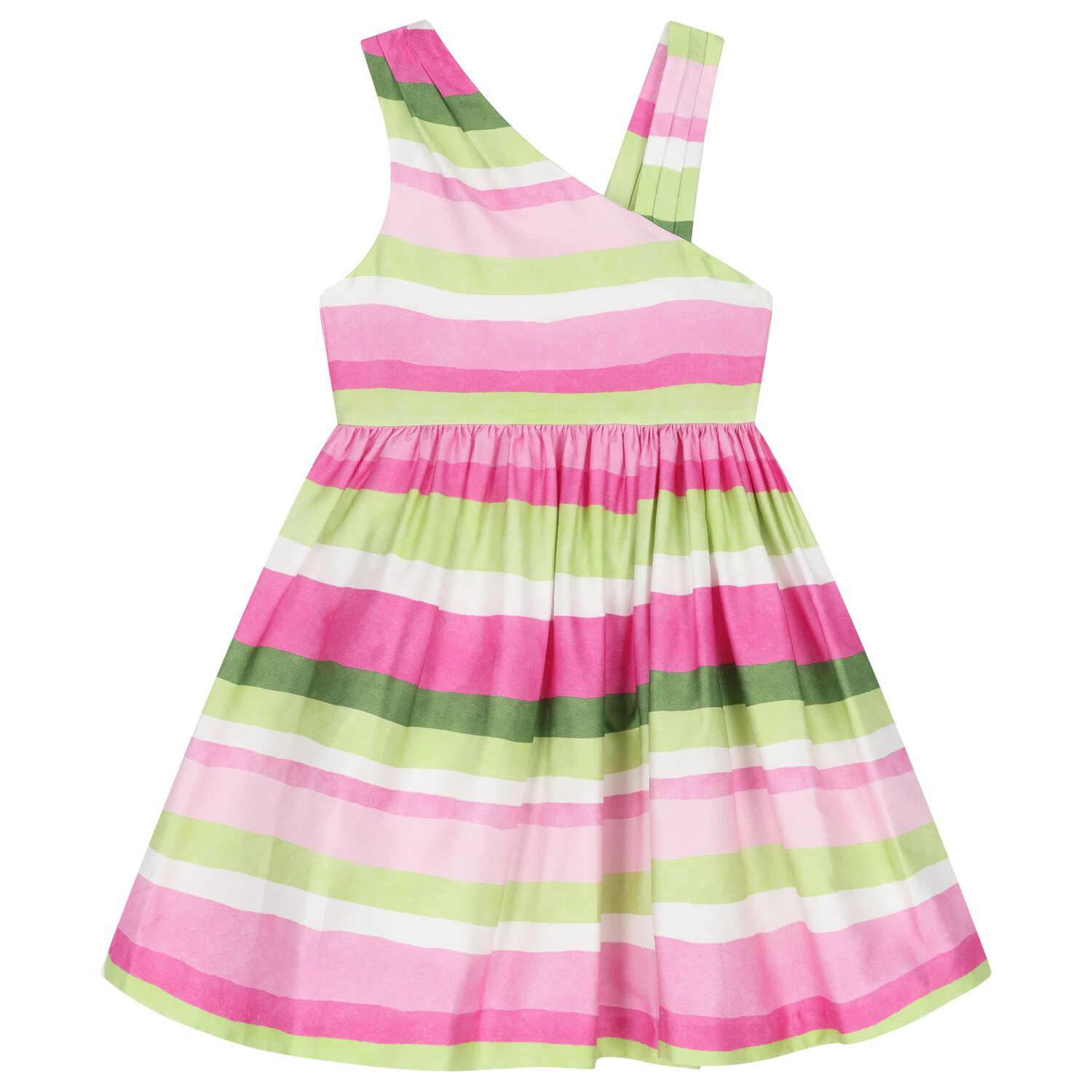 Girls Multi-Coloured Striped Dress, 2, hi-res image number null