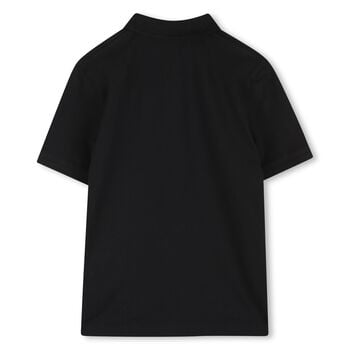 Boys Black Logo Polo Shirt