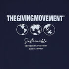 تيشيرت قصة واسعة بالشعار باللون الكحلى للأولاد والبنات, 1, hi-res