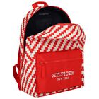 Red & Ivory Striped Logo Backpack, 2, hi-res