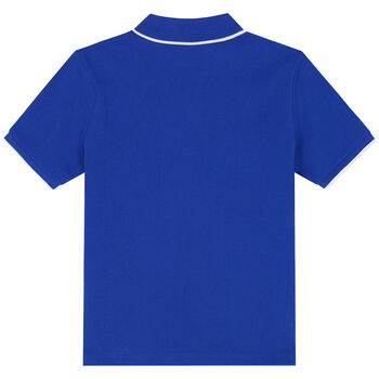 Boys Blue Logo Polo Shirt