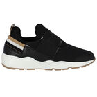 Boys Black Logo Trainers, 1, hi-res