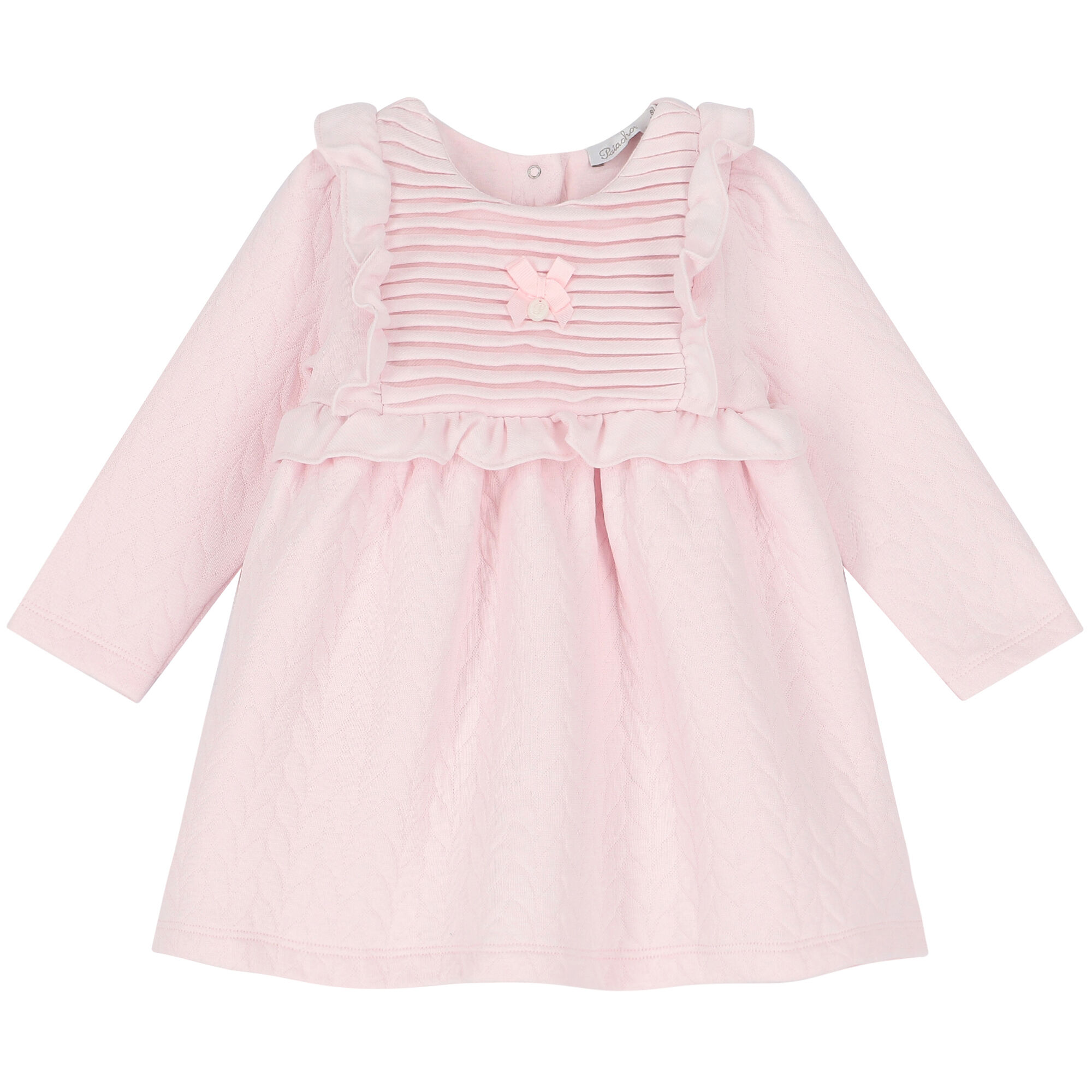 Patachou ruffled short-sleeved shirt dress - Pink