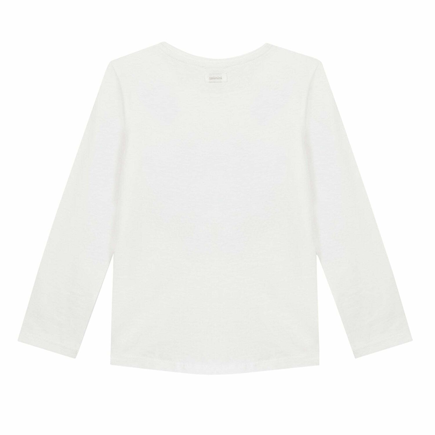 Girls White Printed Long Sleeve Top, 1, hi-res image number null