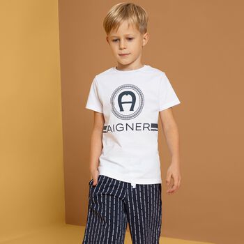 Boys Navy Logo Shorts