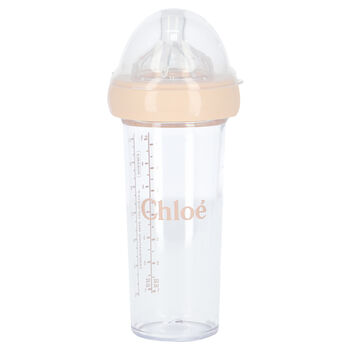 Baby Girls White & Pink Logo Baby Bottle